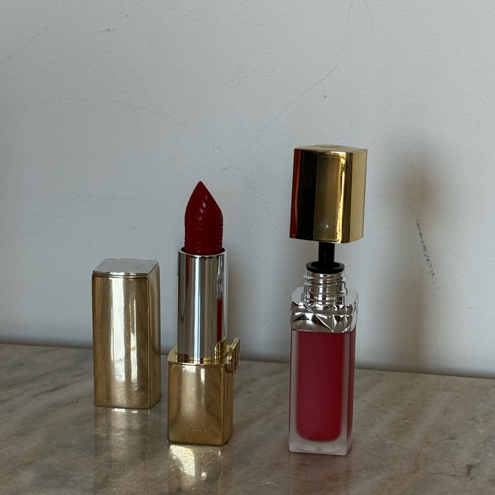 Dior Gold and Red Lipstick Duo